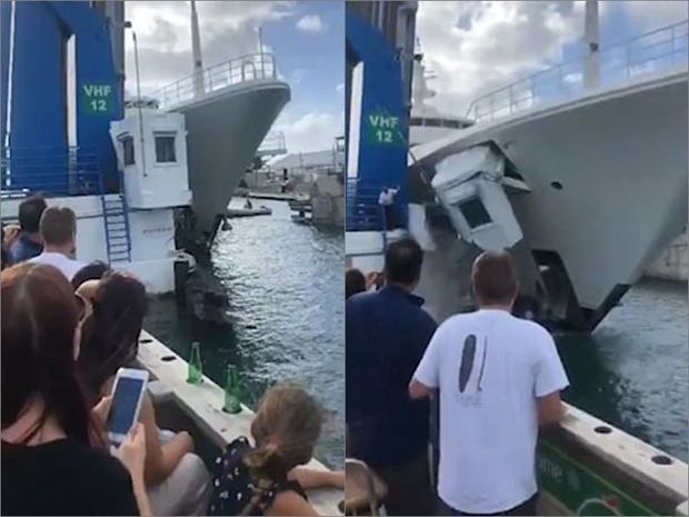 Построенная для Абрамовича яхта попала в аварию – ВИДЕО