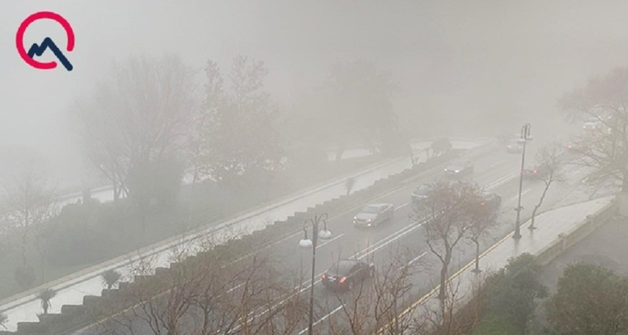 Баку окутал сильный туман - ФОТО