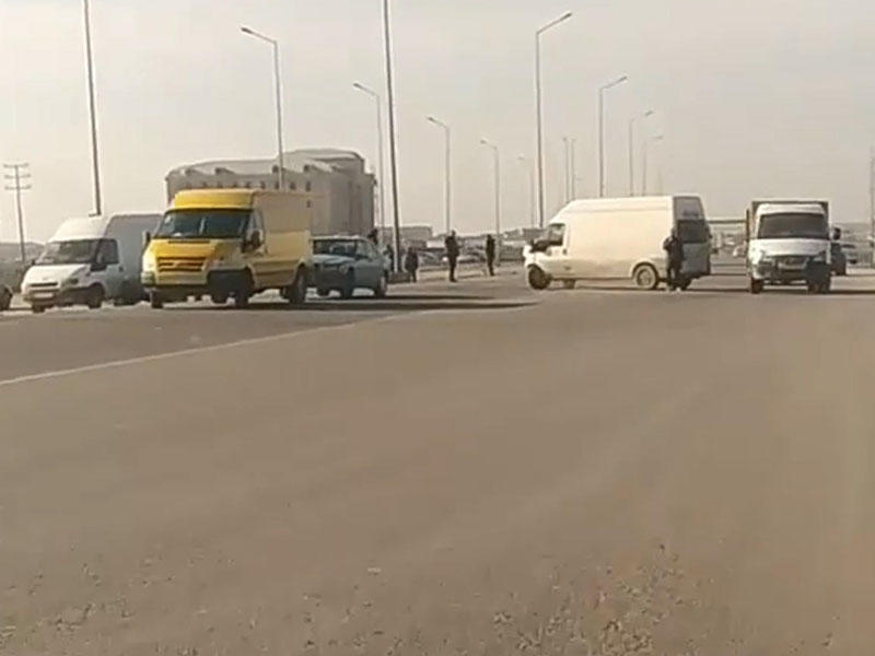 Hövsan yolunda zəncirvari qəza - VİDEO