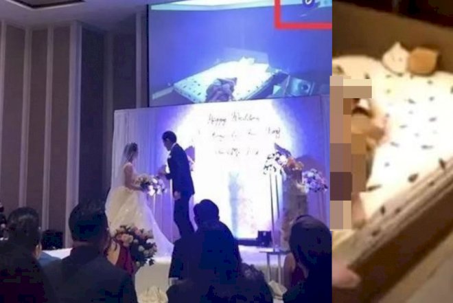 Bəy toyda gəlinin xəyanətini əks etdirən kadrları göstərdi – Video