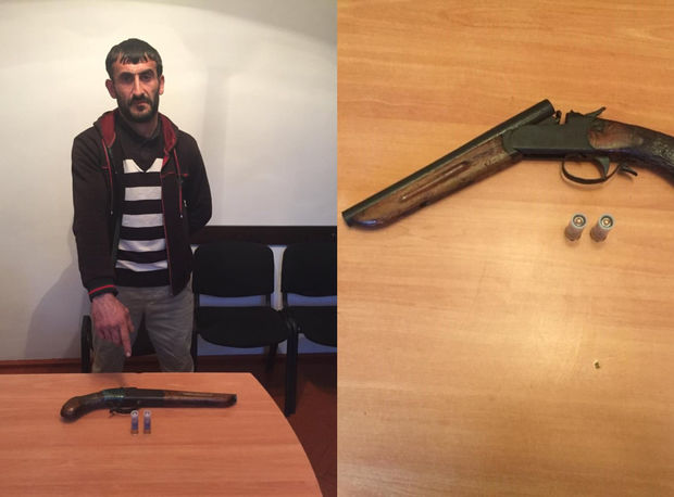 Astarada silah satan şəxs saxlanıldı - FOTO