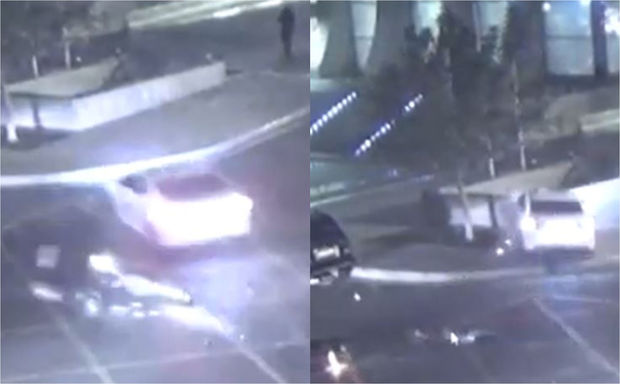 Bakıda yolayrıcında qəza: Taksi motosikletlə belə toqquşdu - ANBAAN VİDEO