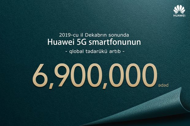 “Huawei” 2019-cu ildə dünyaya yeni nəsil əlaqə gətirən 6.9 milyon 5G smartfonu bazara çıxarıb