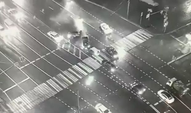 Altı avtomobil belə toqquşdu - ANBAAN VİDEO