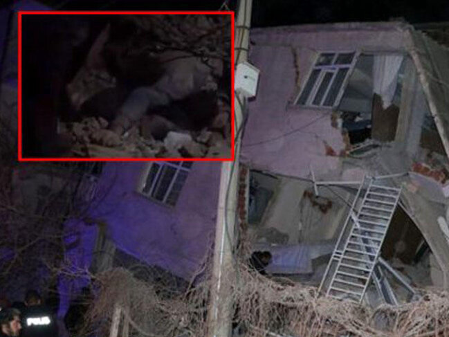 Ata uşağı üçün özünü sipər etdi - Zəlzələdən təsirli FOTO