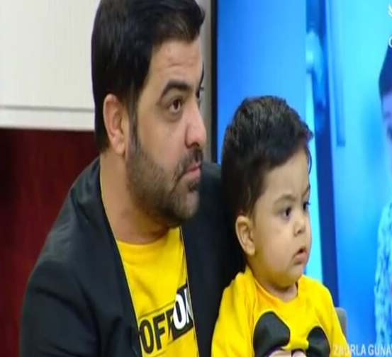 Fərda ikinci ailəsindən olan oğlu ilə efirdə - FOTO