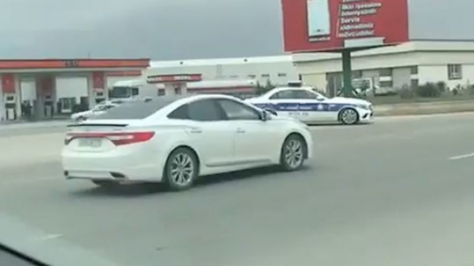 Yol polisinin dairədə 7 