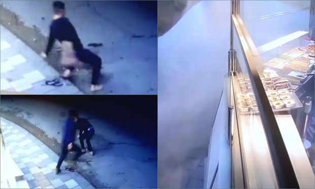 Zəlzələdə binaların dağılma anı - VİDEO