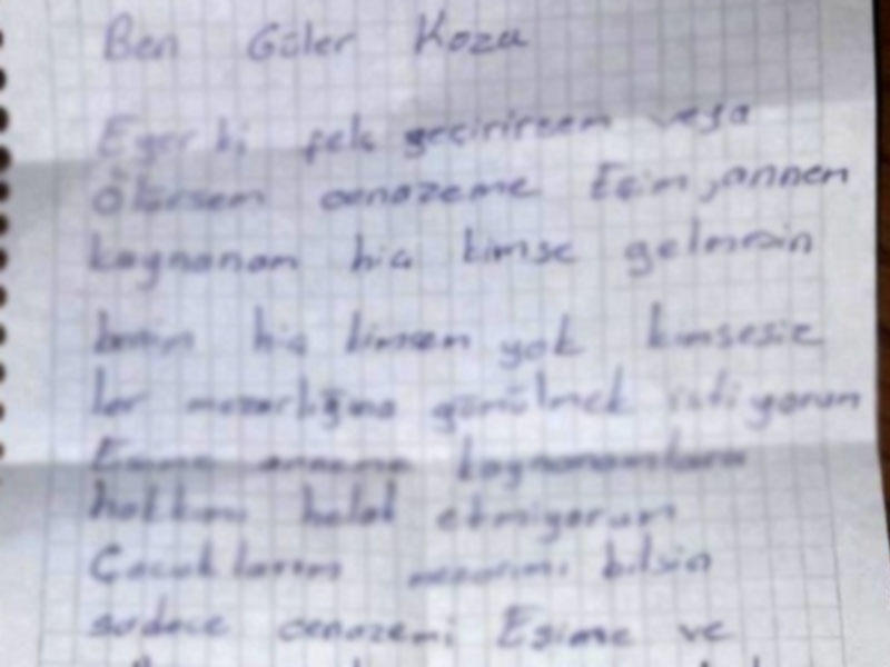 2 uşaq anası bu məktubu yazıb özünü öldürdü - FOTO