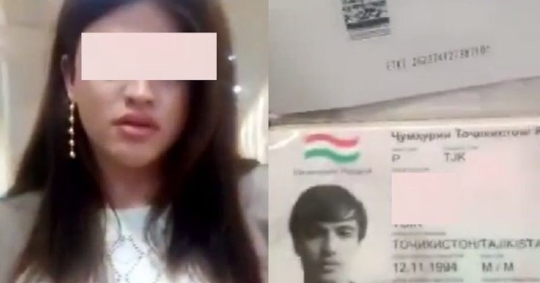 Moskvada hava limanında qadın geyimində bir kişi tutuldu - VİDEO