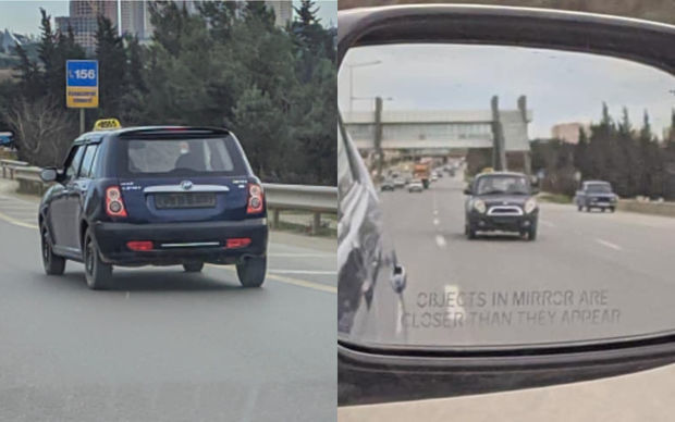 В Баку автомобиль без номерных знаков проехал пост дорожной полиции - ФОТО