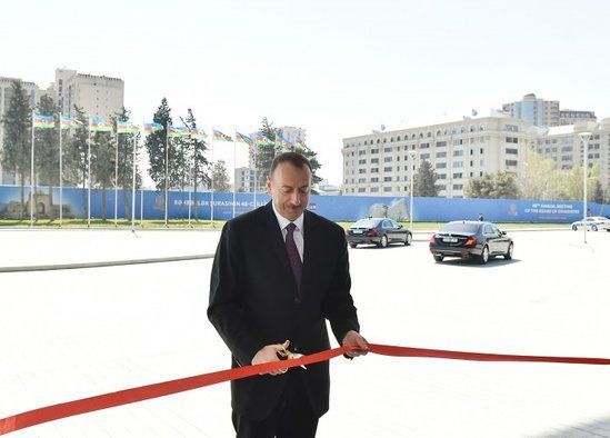 Ильхам Алиев принял участие в открытии автомобильной дороги Пирили-Мурадхан-Сор-Сор