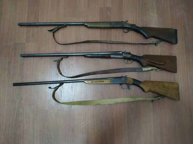 В Исмаиллы полиция изъяла незаконно хранящееся оружие - ФОТО