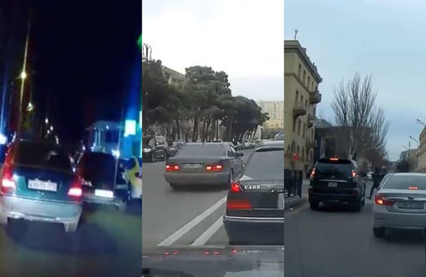 Водители-нарушители ПДД в Баку - ВИДЕО
