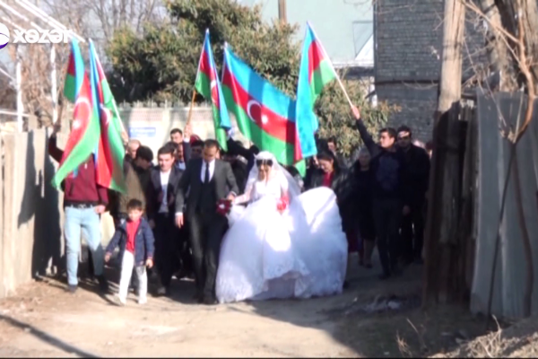 Tovuzda bəy öz toyunda uşaqlıq arzusunu reallaşdırdı - VİDEO