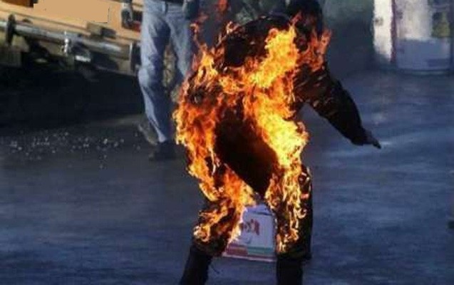 Prezidentin “ağ inqilabı”nın Xətaidə üz qarası -Vətəndaş özünü yandırdı - ŞOK VİDEO