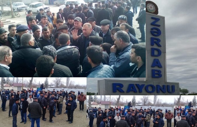 Zərdabda etiraz aksiyası - VİDEO