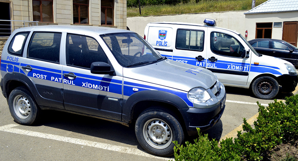 Polis avtomobili Kürdəmirdə bülleten daşıyarkən videogörüntülərə yaxalandı