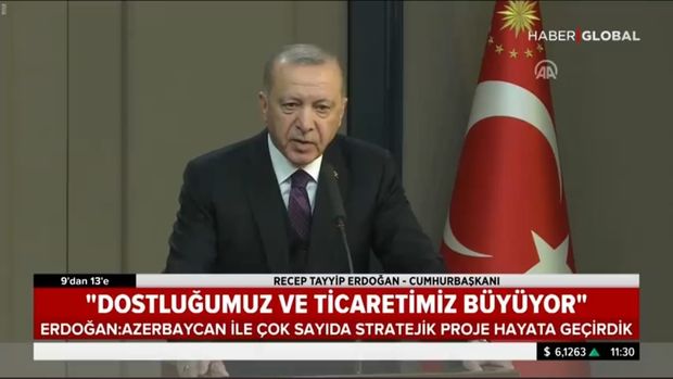 Ərdoğanın Azərbaycan səfəri ilə bağlı açıqlamaları Türkiyə telekanalında - VİDEO