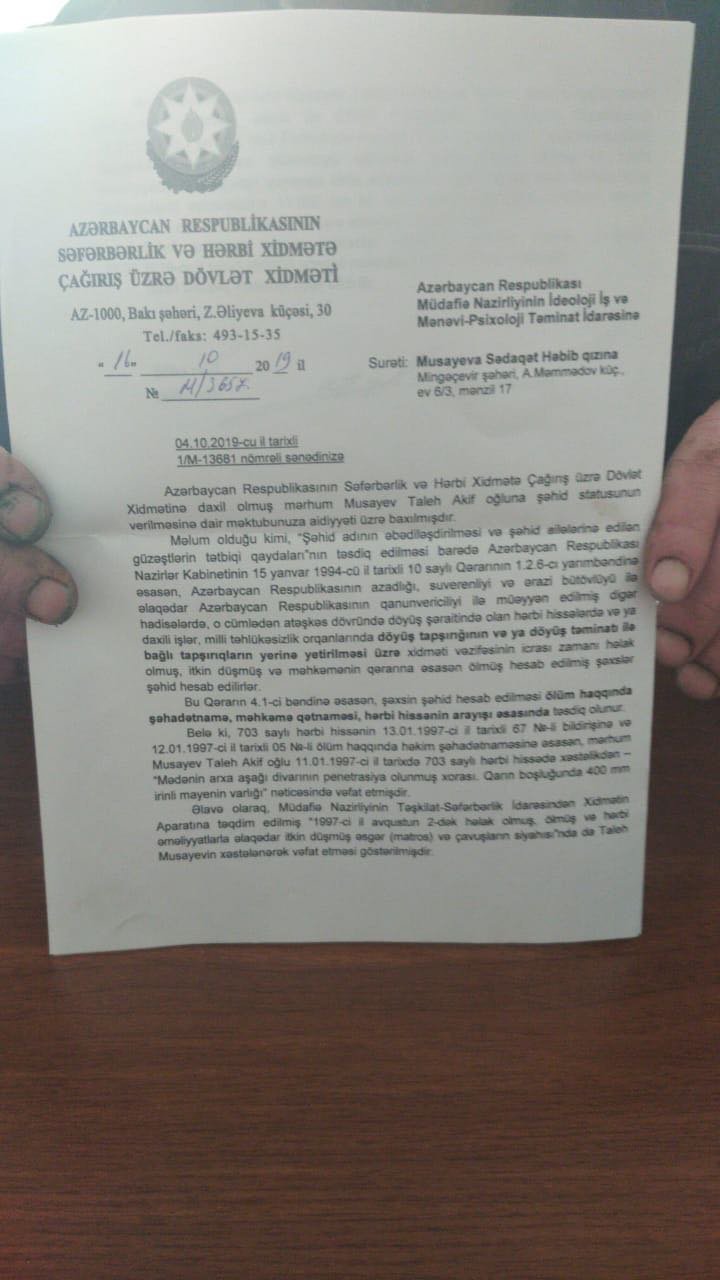 “Məzarı Şəhidlər Xiyabanında, ancaq deyirlər, şəhid sayılmır” - FOTOLAR