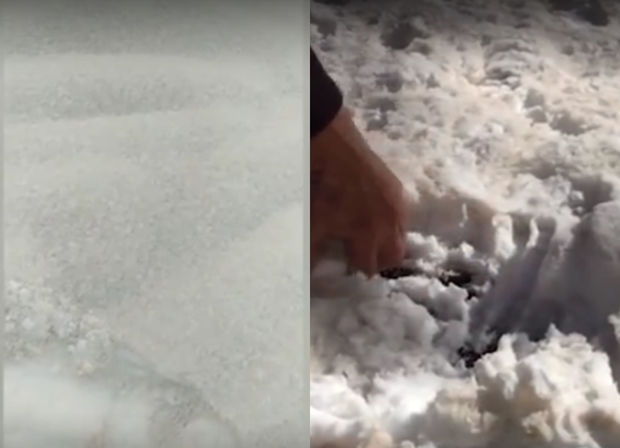 Azərbaycanda qara qar yağdı - VİDEO