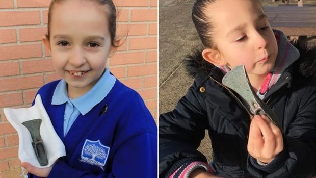 Məktəbli qız təmizlik vaxtı bürünc dövrünə aid nadir eksponat tapdı