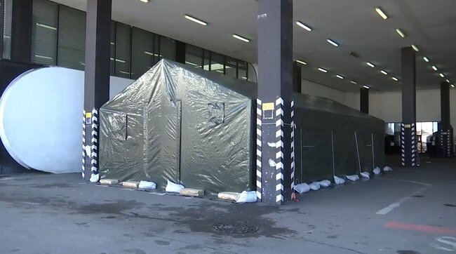 Gürcüstan-Azərbaycan sərhədində çadır quruldu