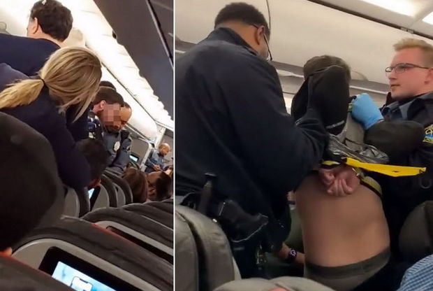 Təyyarə havada olarkən qapını açmağa çalışdı - FOTO/VİDEO