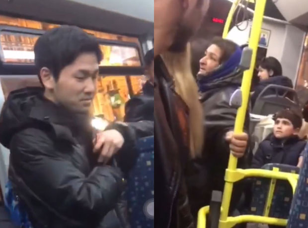 Bakıda yaşlı qadın çinli zənn etdiyi yaponu qovmağa çalışdı - VİDEO