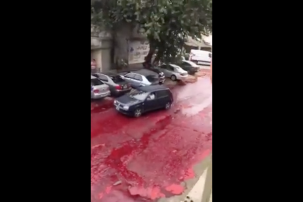 5 000 litrə yaxın qan sözün əsl mənasında su yerinə küçələrə axdı - DƏHŞƏTLİ VİDEO