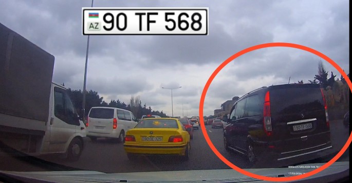 Bu sürücü avtomobilinə polis siqnalı quraşdırıb- 90 TF 568 - VİDEO