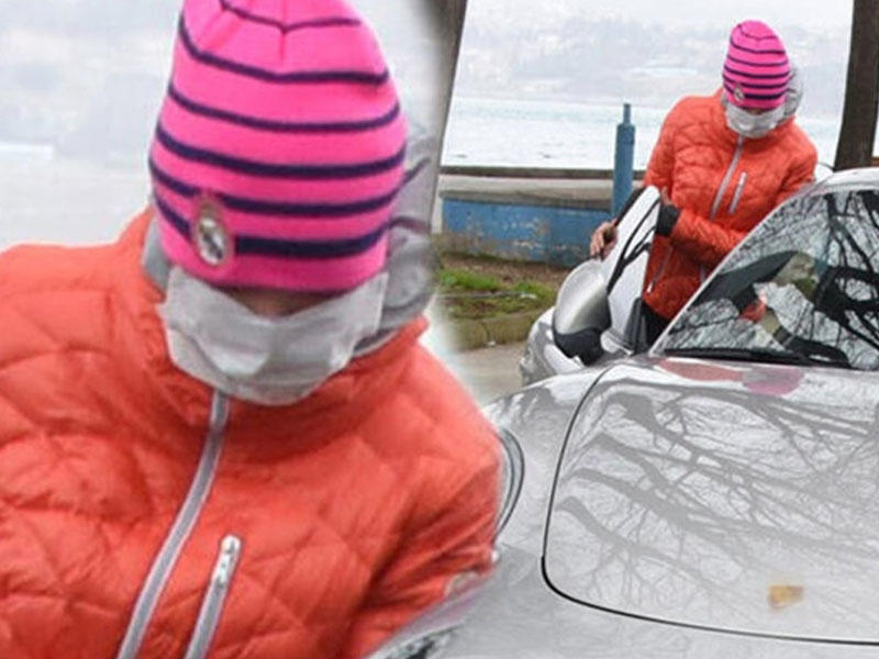 Ağzında maska olan Ebrunu tanımadılar - FOTO