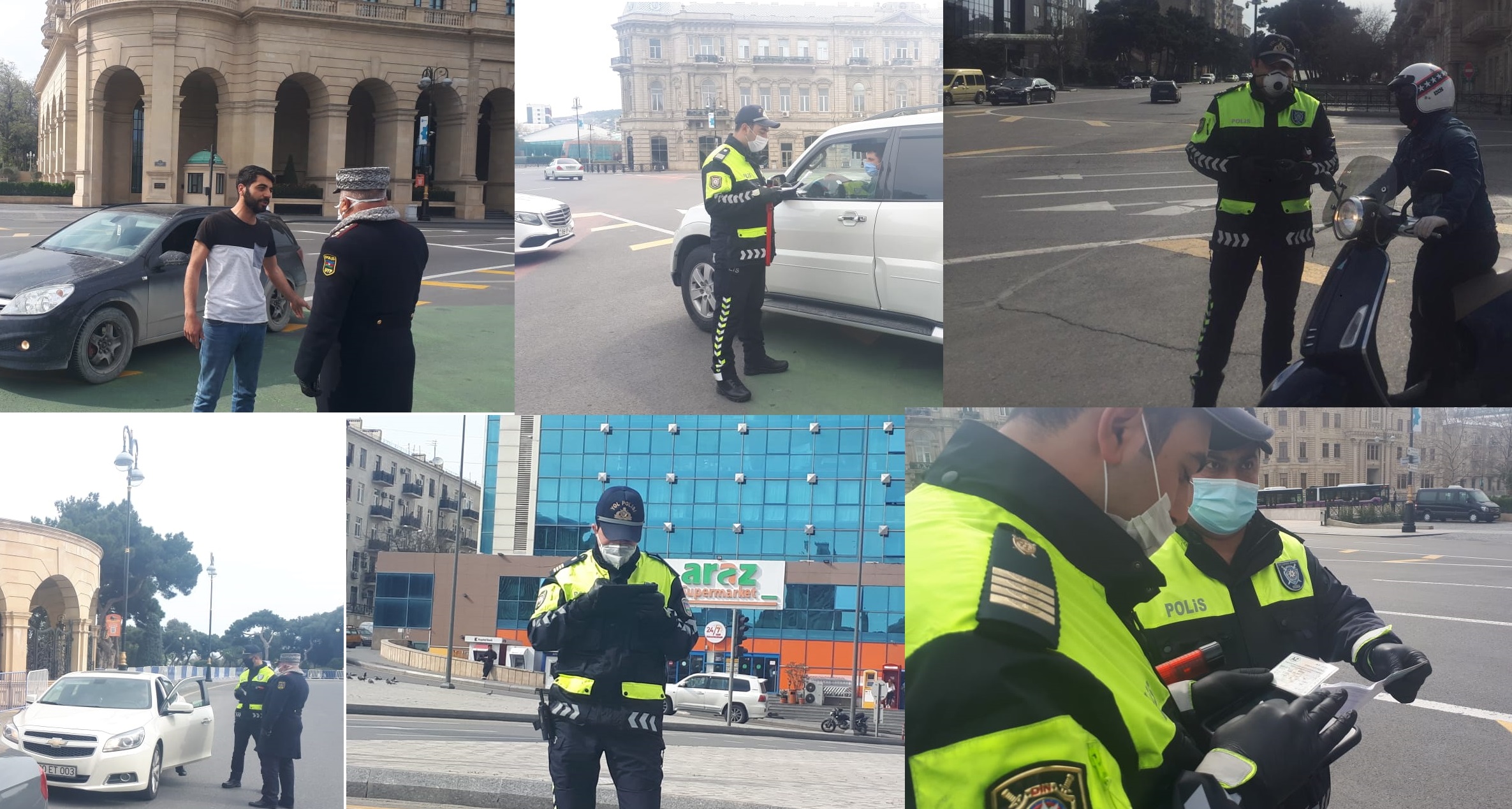 Bakıda xüsusi karantin rejiminin ilk günü: 500-dən artıq sürücü saxlanıldı - VİDEOREPORTAJ