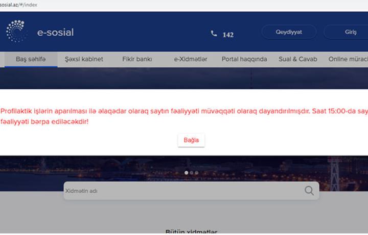 E-sosial.az saytında problem yarandı – SƏBƏB