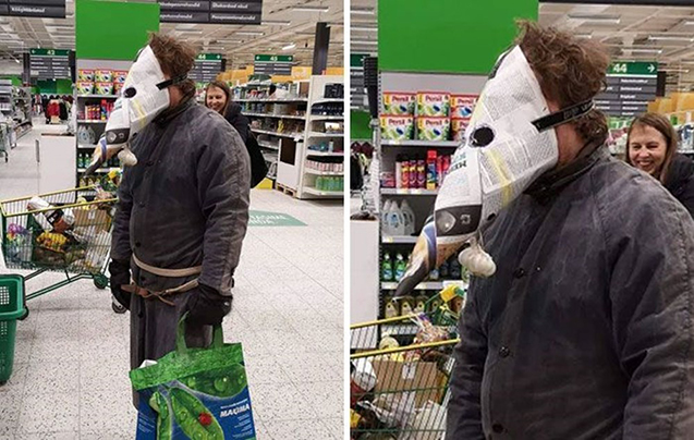 Özlərini koronavirusdan belə qoruyurlar... - Fotolar