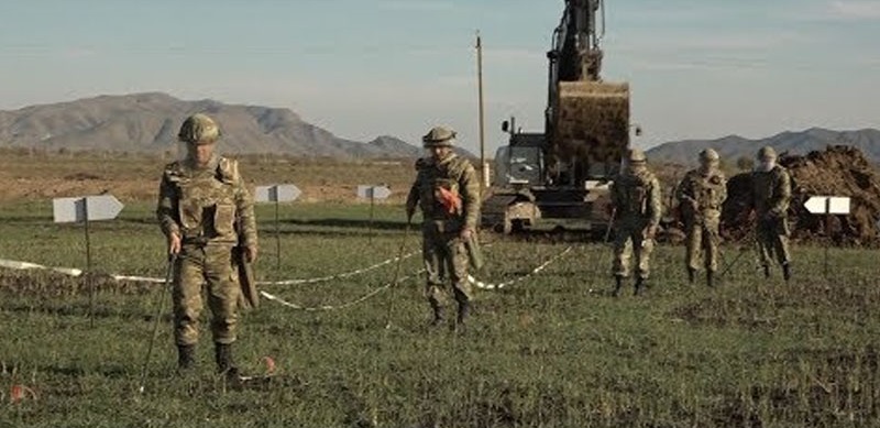 Naxçıvanda işğaldan azad edilən ərazilər minalardan təmizlənir - VİDEO