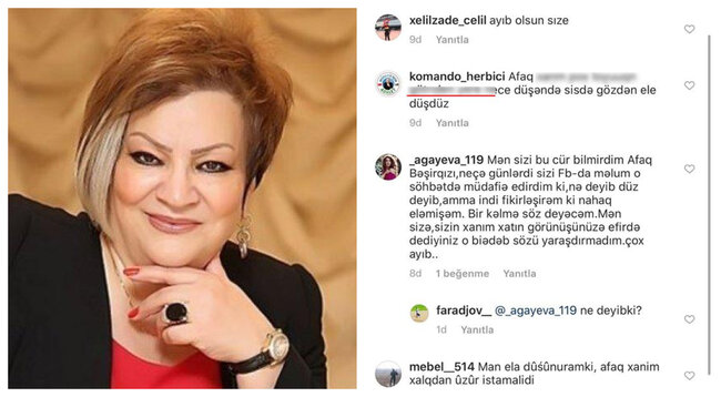 Efirdə söyüş söyən Afaq Bəşirqızını BİABIR ETDİLƏR: