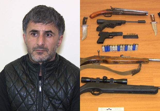 Bakı polisindən əməliyyat: Üzərində və avtomobilində beş silah gəzdirən şəxs ələ keçdi - FOTO/VİDEO