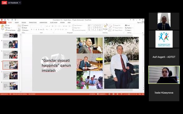 Yüzlərlə gənc “Heydər Əliyev və Azərbaycan gəncliyi” onlayn konfransında iştirak edib - FOTO