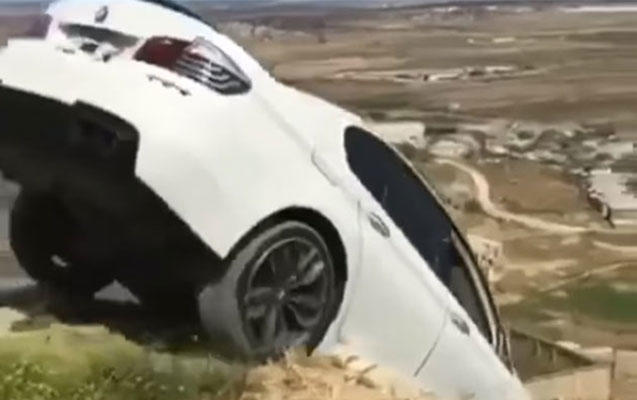 “BMW”ni dərədən aşıran “Kürd Elnur” saxlanıldı - TƏFƏRRÜAT - VİDEO