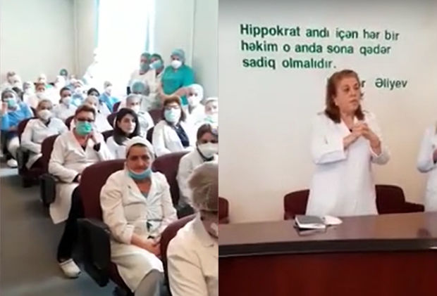 Bu görüntülərə görə Ağciyər İnstitutunun direktoruna ciddi xəbərdarlıq edildi - VİDEO