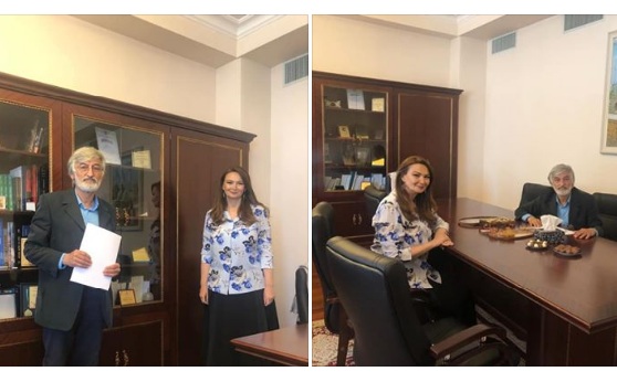 Qənirə Paşayeva Xalq artisti ilə görüşdü – Yubileyini təbrik etdi – FOTOLAR