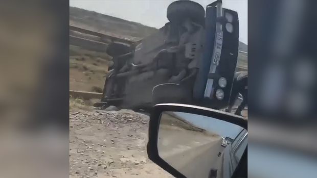 В Баку перевернулись 