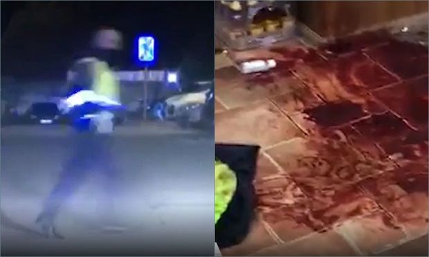 Soyğunçuya atəş açan polis təsadüfən öz yoldaşını güllələdi - VİDEO