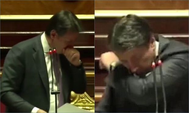 İtaliya baş nazirinin kürsüdə görünüşü ölkə vətəndaşlarını şoka saldı - VİDEO