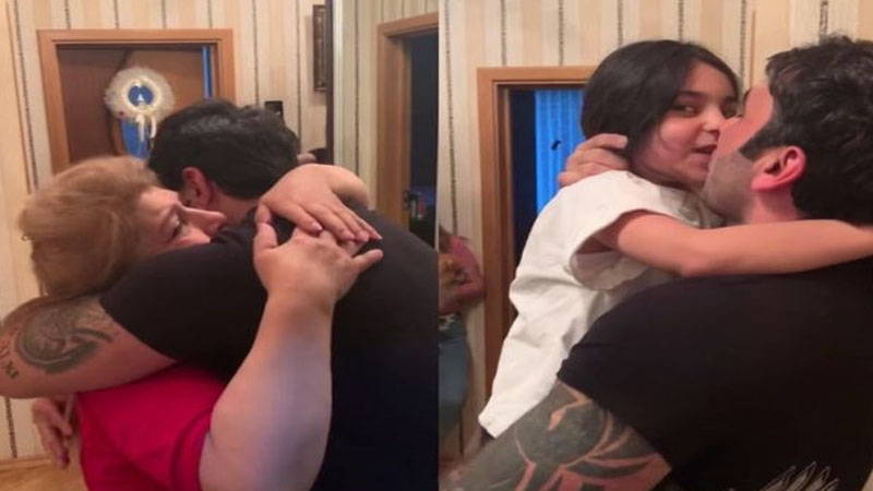 Həbsdən çıxan Kamil Zeynallını qızı belə qarşıladı - VİDEO