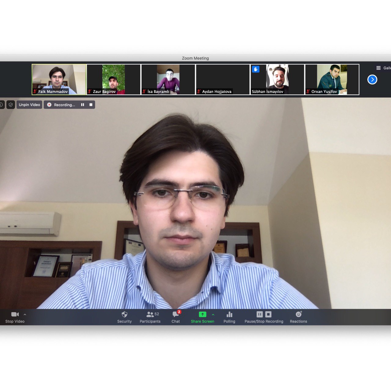 Tələbə Gənclər Təşkilatlarının sədrləri ilə geniş formatda video iclas keçirilib