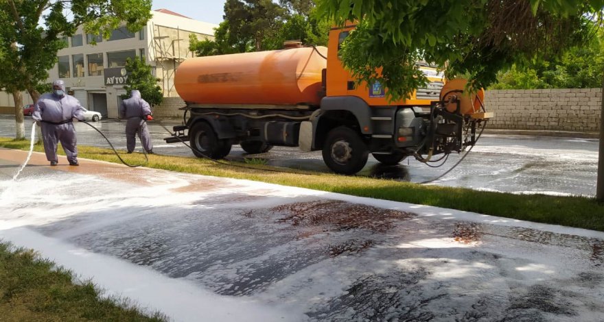 В столице проводятся очередные дезинфекционные работы – ФОТО