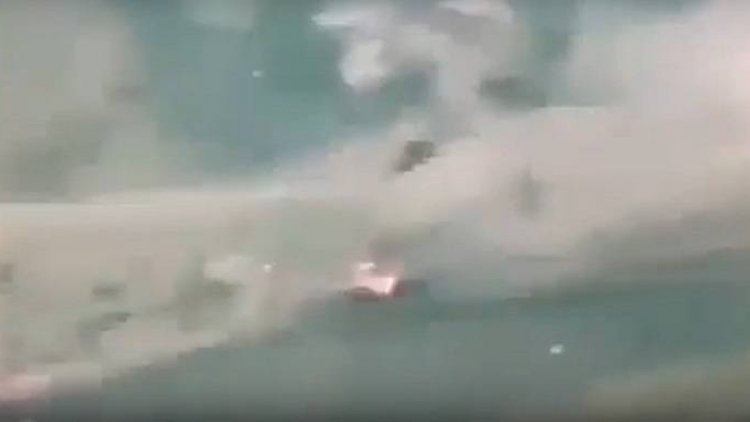 Erməni komandirin maşını belə vurulub - Video