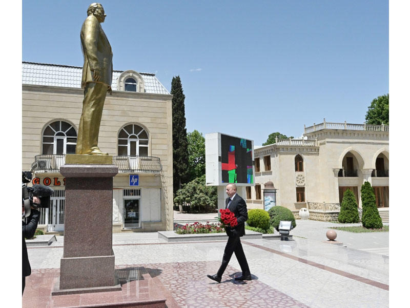 Prezident İlham Əliyev Tərtər rayonuna səfərə gəlib - FOTO